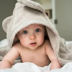 Vaikiškas rankšluostis Smėlinis