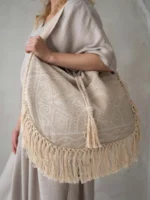 Paplūdimio Krepšys Elliniko kreminis - Image 3